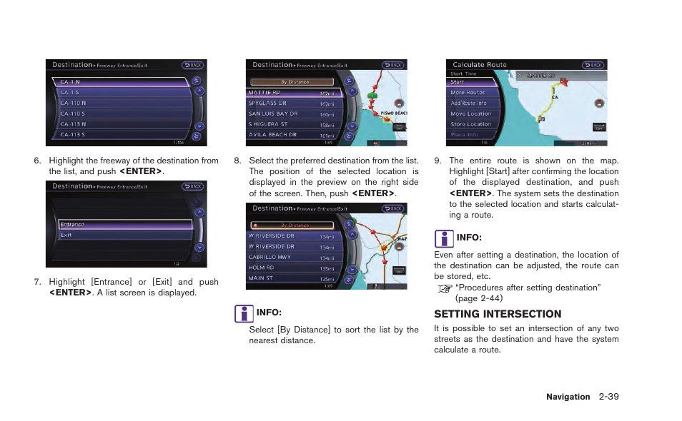 Setting intersection -39 | NISSAN 2015 GT R - Multi Function Display Owner's Manual User Manual | Page 64 / 298