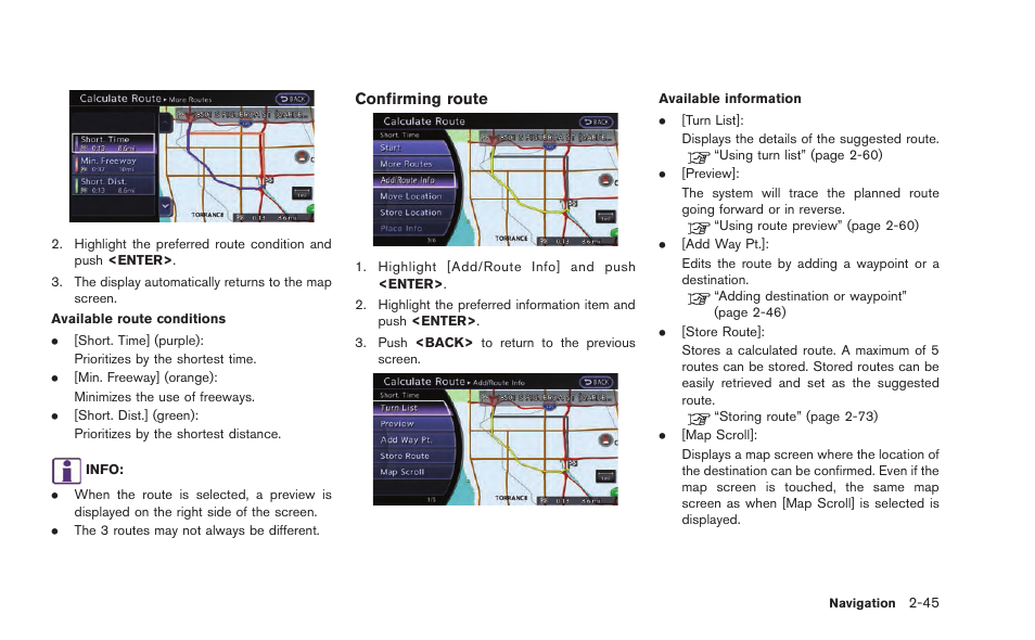 NISSAN 2015 GT R - Multi Function Display Owner's Manual User Manual | Page 70 / 298
