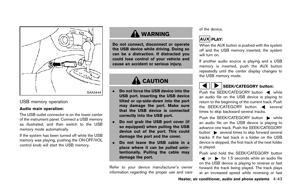 Warning, Caution | NISSAN 2014 JUKE - Owner's Manual User Manual | Page 194 / 356