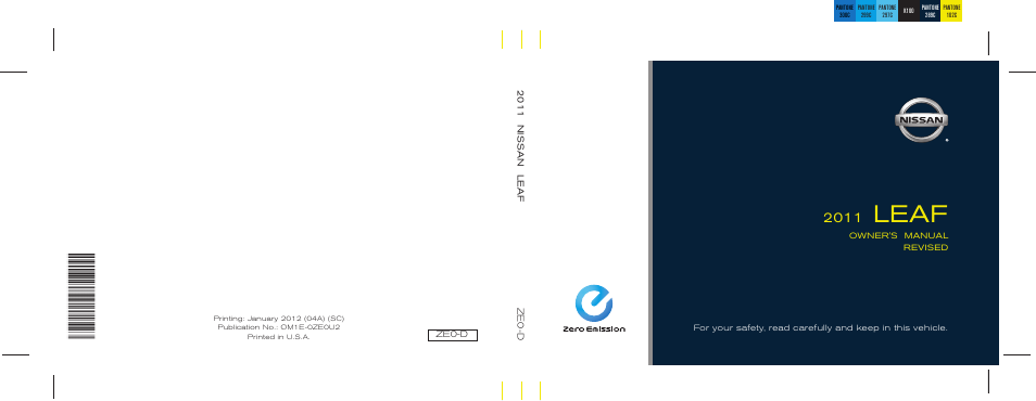 NISSAN 2011 LEAF - Owner's Manual User Manual | 354 pages