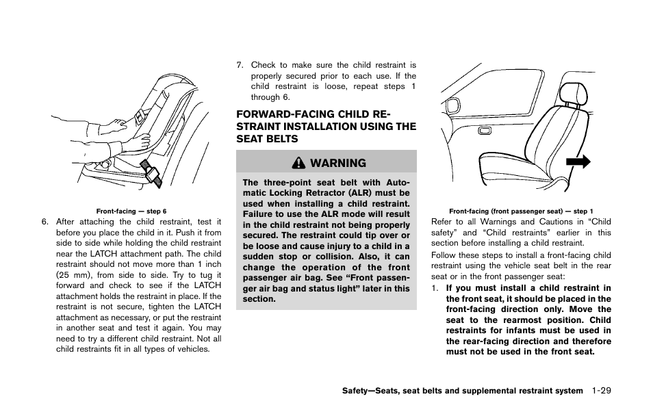 Warning | NISSAN 2011 LEAF - Owner's Manual User Manual | Page 114 / 354