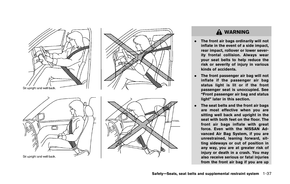 Warning | NISSAN 2011 LEAF - Owner's Manual User Manual | Page 122 / 354