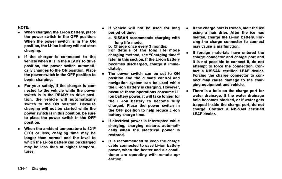 NISSAN 2011 LEAF - Owner's Manual User Manual | Page 57 / 354