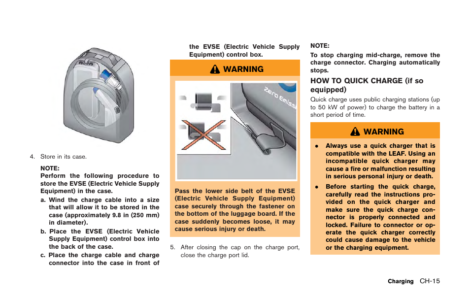 Warning | NISSAN 2011 LEAF - Owner's Manual User Manual | Page 68 / 354