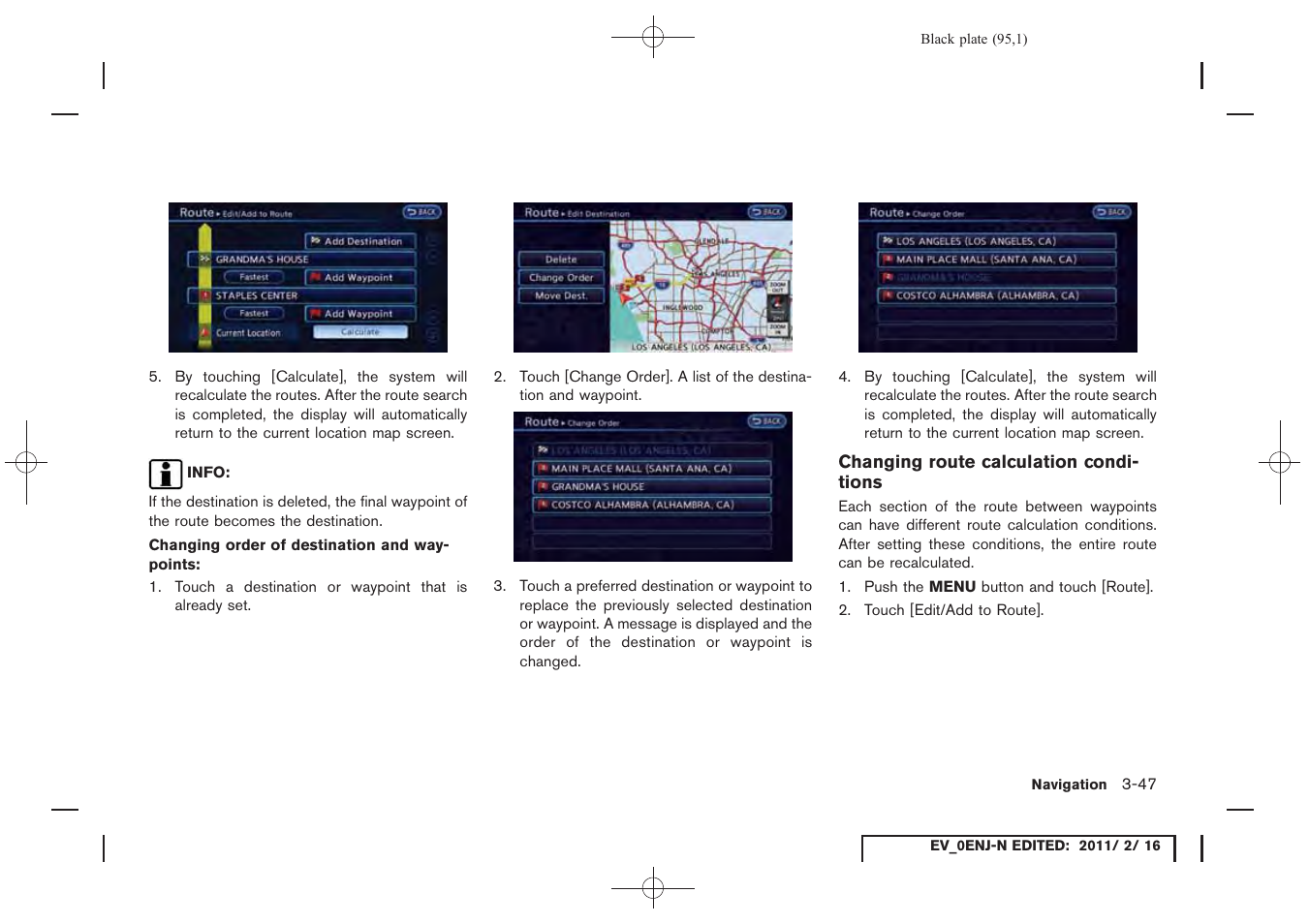 NISSAN 2011 LEAF - Navigation System Owner's Manual User Manual | Page 101 / 259