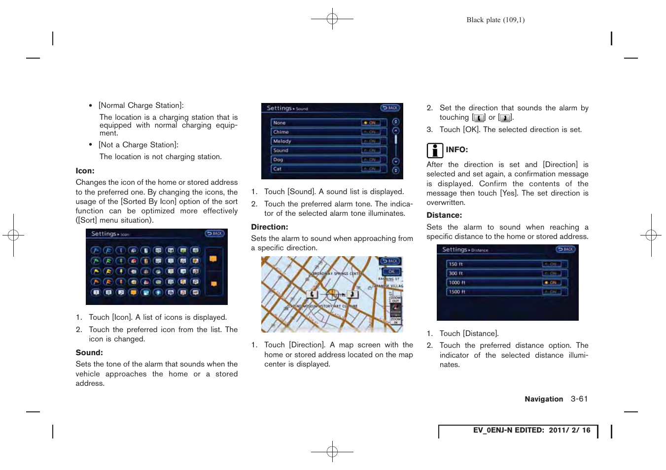 NISSAN 2011 LEAF - Navigation System Owner's Manual User Manual | Page 115 / 259