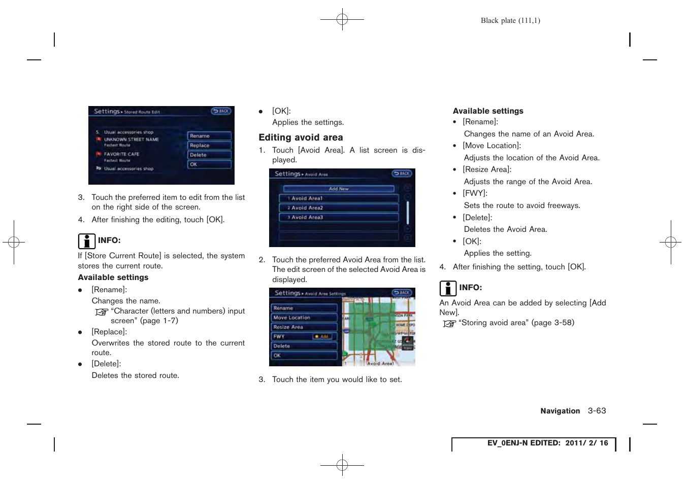 NISSAN 2011 LEAF - Navigation System Owner's Manual User Manual | Page 117 / 259