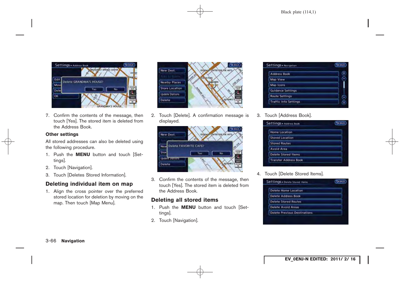 NISSAN 2011 LEAF - Navigation System Owner's Manual User Manual | Page 120 / 259