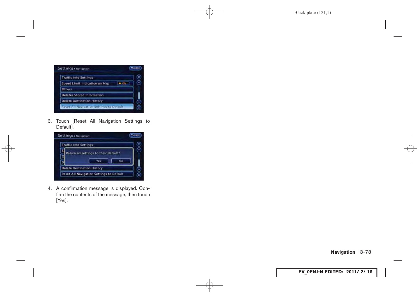 NISSAN 2011 LEAF - Navigation System Owner's Manual User Manual | Page 127 / 259