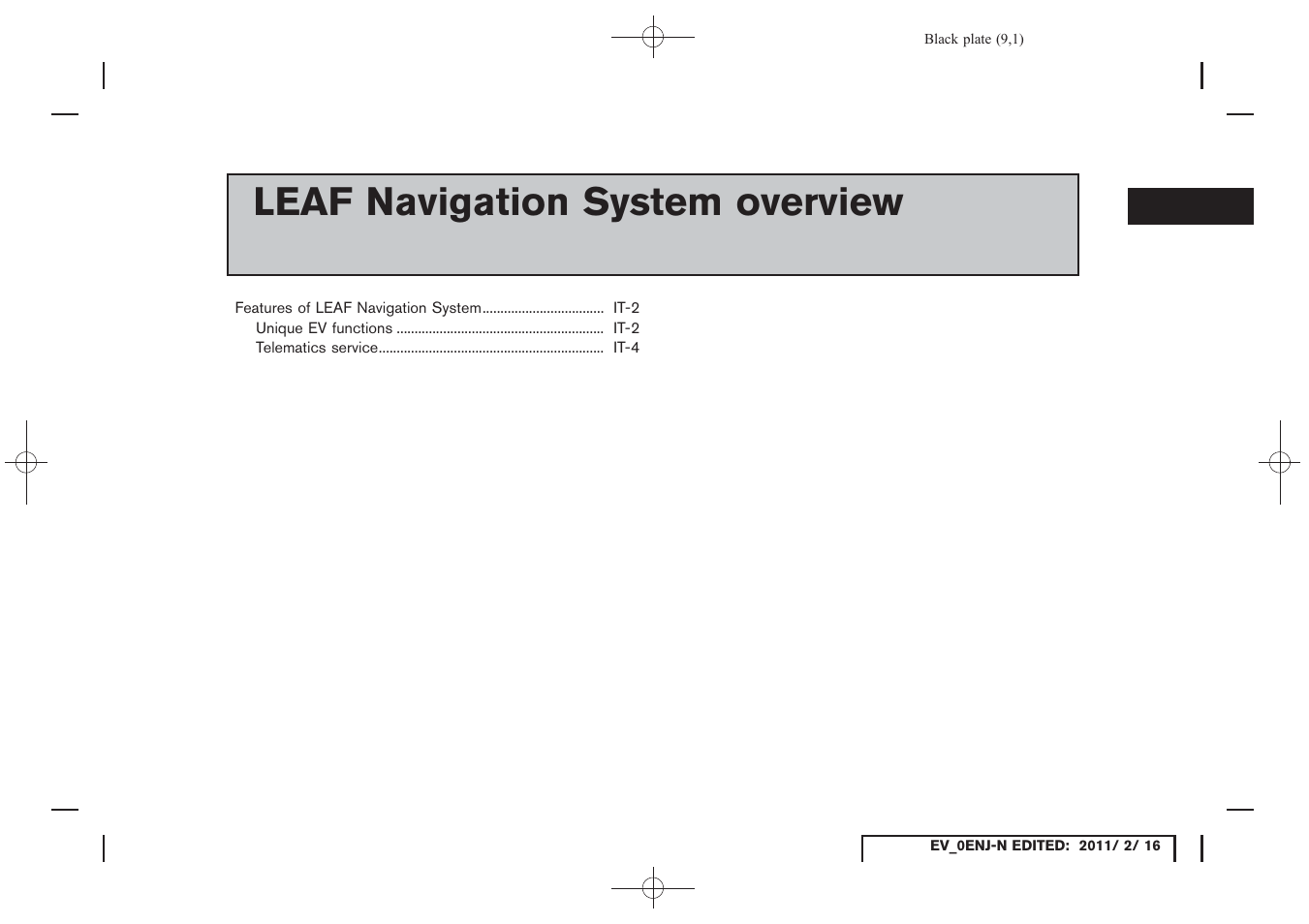 Leaf navigation system overview | NISSAN 2011 LEAF - Navigation System Owner's Manual User Manual | Page 15 / 259