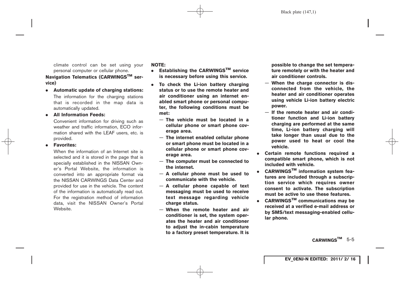NISSAN 2011 LEAF - Navigation System Owner's Manual User Manual | Page 153 / 259