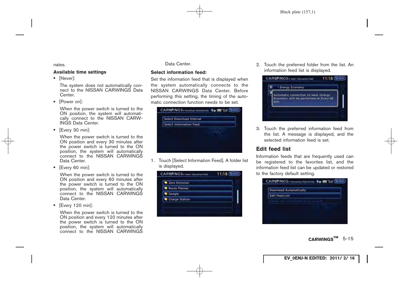 NISSAN 2011 LEAF - Navigation System Owner's Manual User Manual | Page 163 / 259