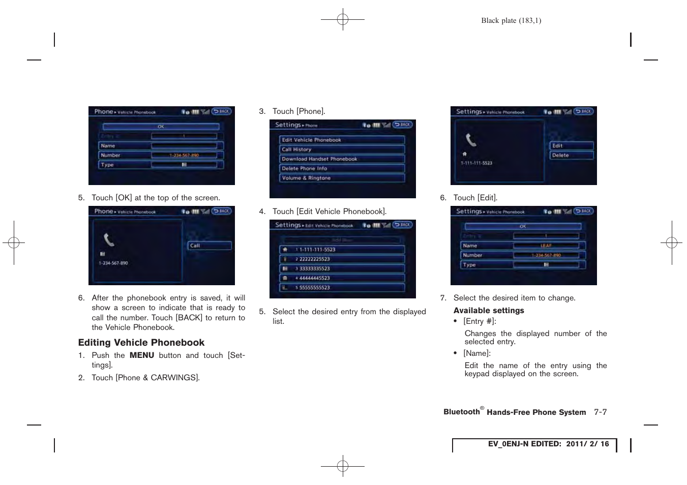 NISSAN 2011 LEAF - Navigation System Owner's Manual User Manual | Page 189 / 259