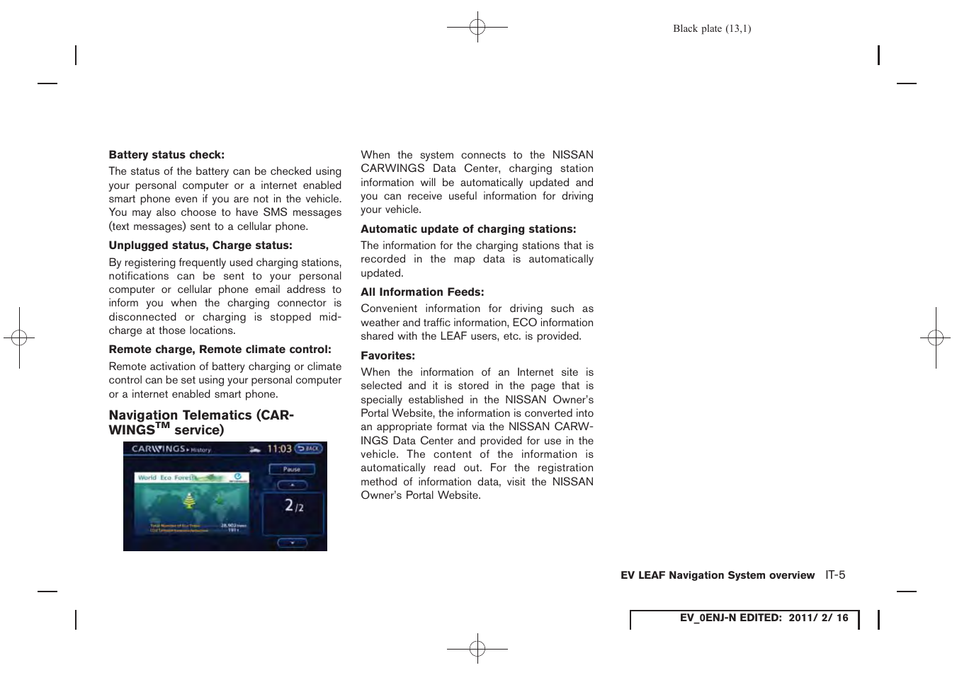 NISSAN 2011 LEAF - Navigation System Owner's Manual User Manual | Page 19 / 259