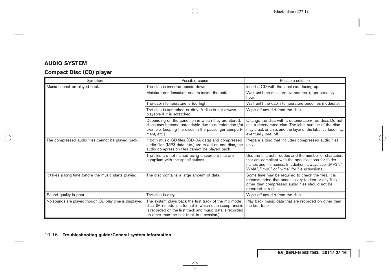 Audio system -16 | NISSAN 2011 LEAF - Navigation System Owner's Manual User Manual | Page 228 / 259