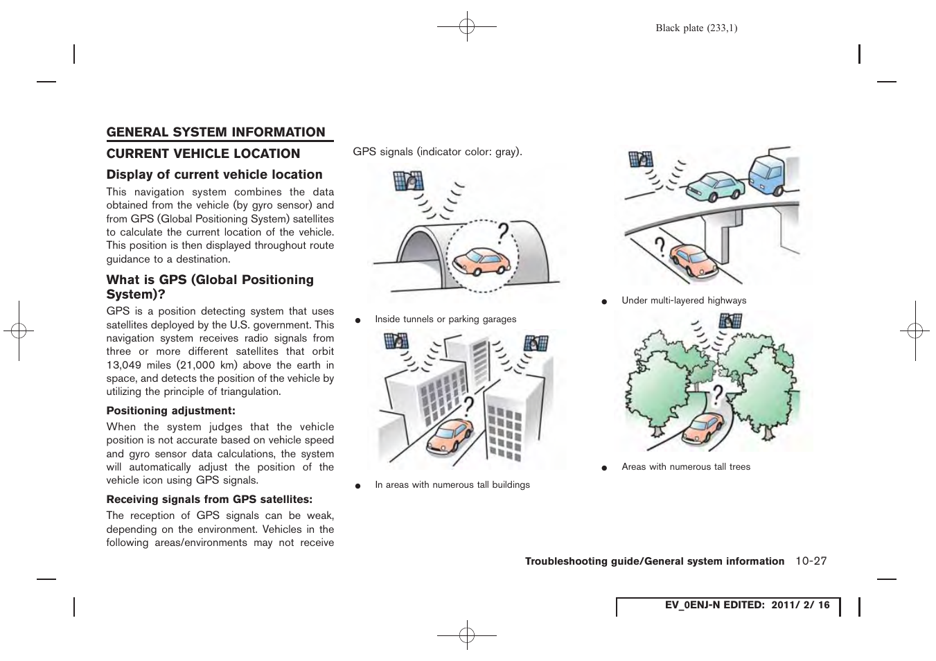 General system information -27, Current vehicle location -27 | NISSAN 2011 LEAF - Navigation System Owner's Manual User Manual | Page 239 / 259