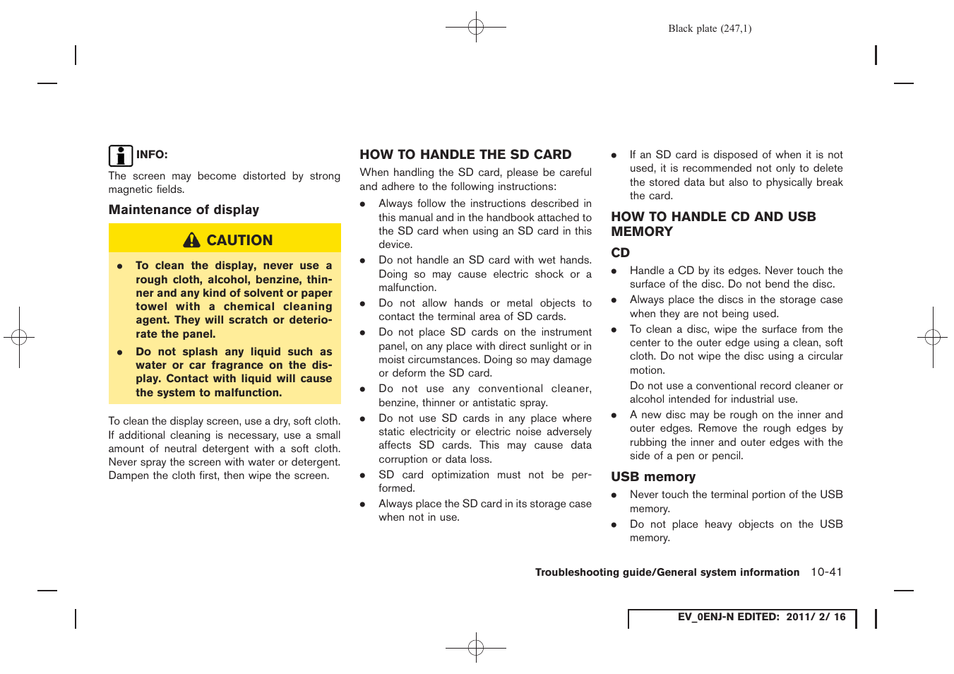 NISSAN 2011 LEAF - Navigation System Owner's Manual User Manual | Page 253 / 259