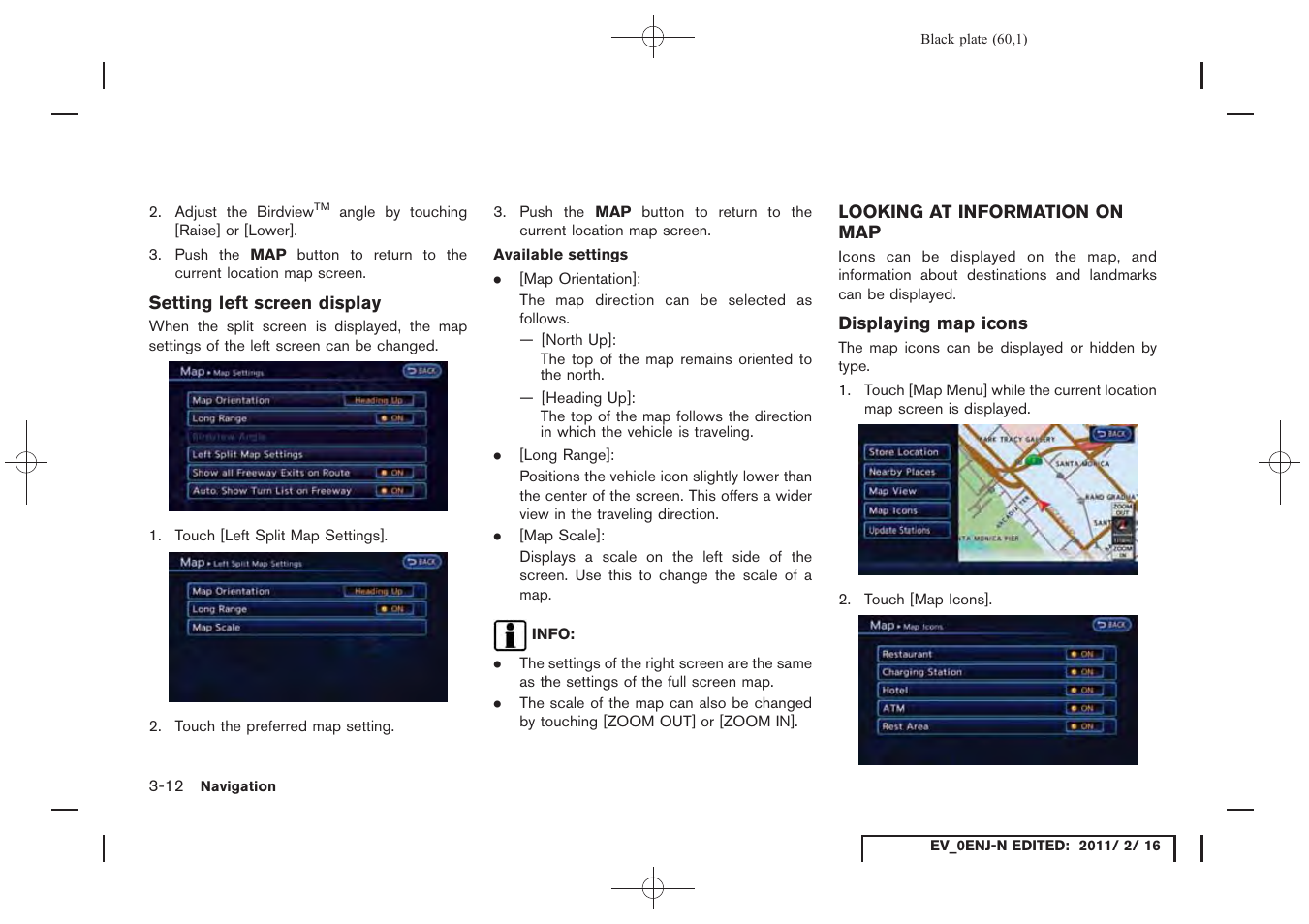 Looking at information on map -12 | NISSAN 2011 LEAF - Navigation System Owner's Manual User Manual | Page 66 / 259