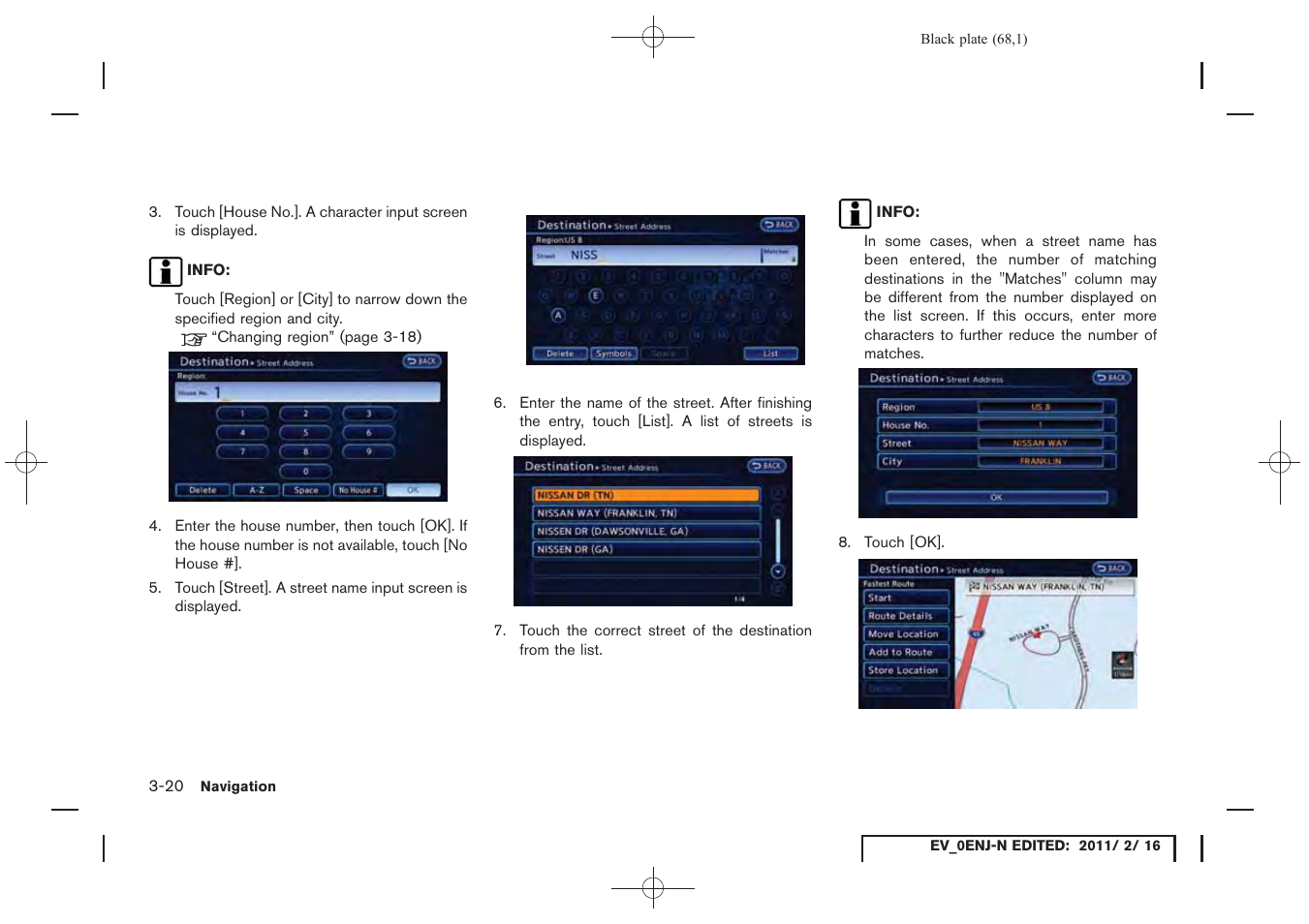 NISSAN 2011 LEAF - Navigation System Owner's Manual User Manual | Page 74 / 259