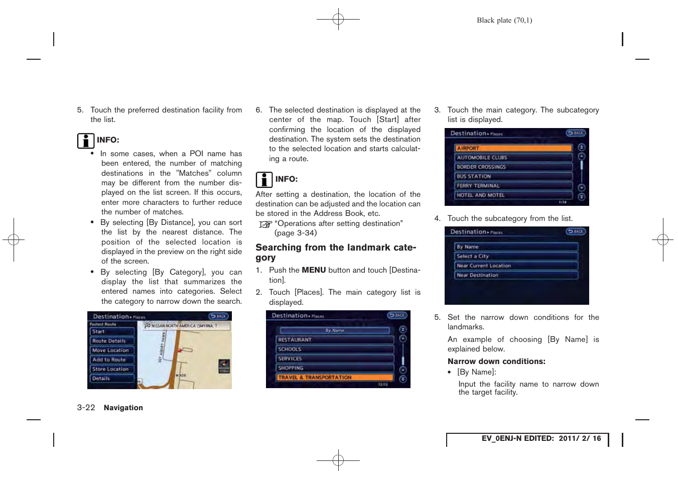 NISSAN 2011 LEAF - Navigation System Owner's Manual User Manual | Page 76 / 259