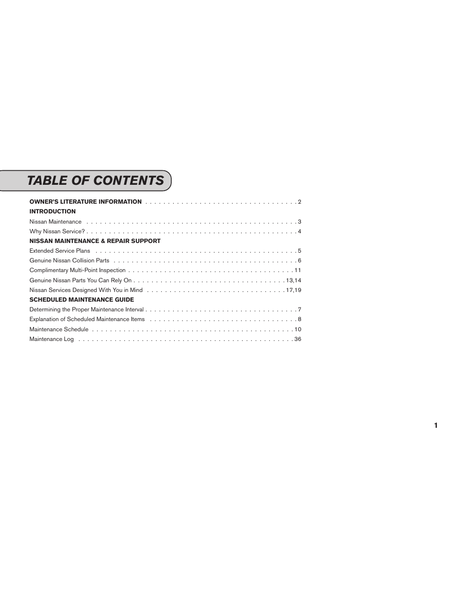 NISSAN 2011 LEAF - Service & Maintenance Guide User Manual | Page 2 / 40