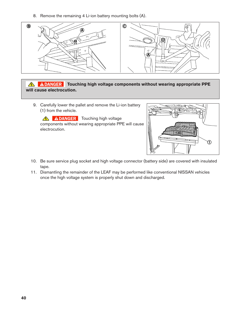 NISSAN 2011 LEAF - Dismantling Guide User Manual | Page 40 / 42