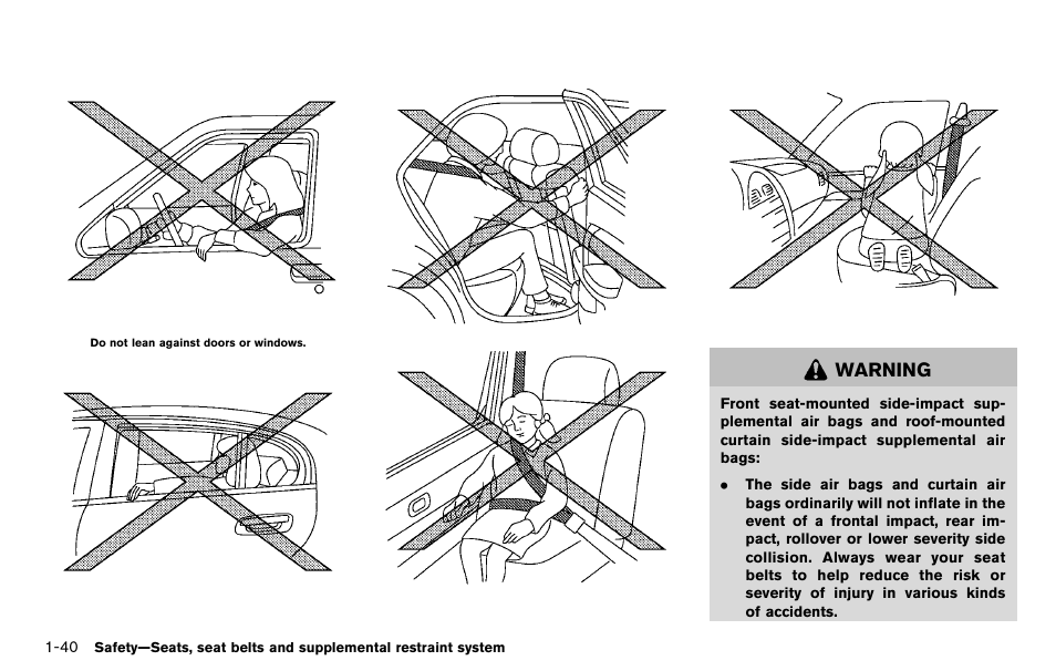 Warning | NISSAN 2012 LEAF - Owner's Manual User Manual | Page 125 / 354