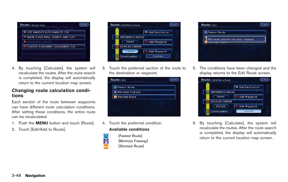 NISSAN 2012 LEAF - Navigation System Owner's Manual User Manual | Page 104 / 259