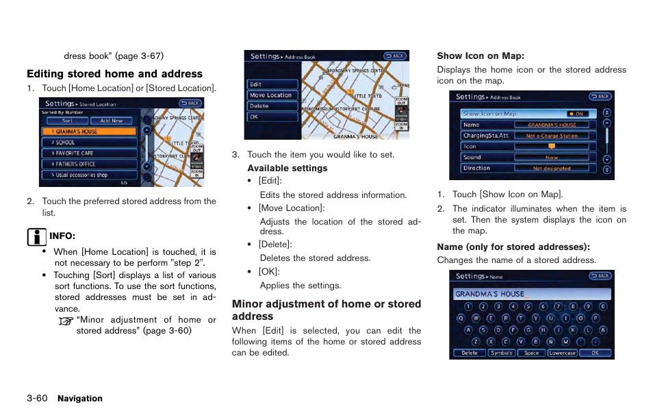 NISSAN 2012 LEAF - Navigation System Owner's Manual User Manual | Page 116 / 259