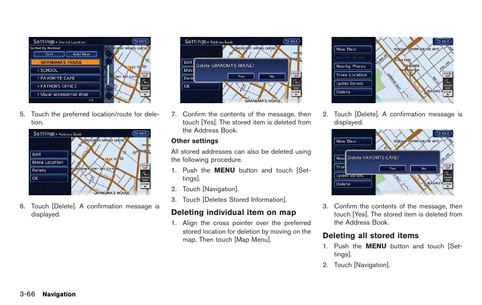 NISSAN 2012 LEAF - Navigation System Owner's Manual User Manual | Page 122 / 259