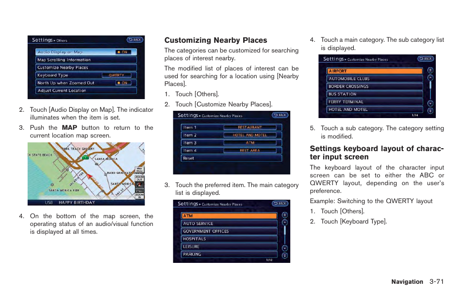 NISSAN 2012 LEAF - Navigation System Owner's Manual User Manual | Page 127 / 259
