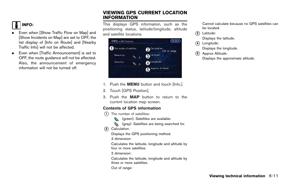 Viewing gps current location information -11 | NISSAN 2012 LEAF - Navigation System Owner's Manual User Manual | Page 181 / 259