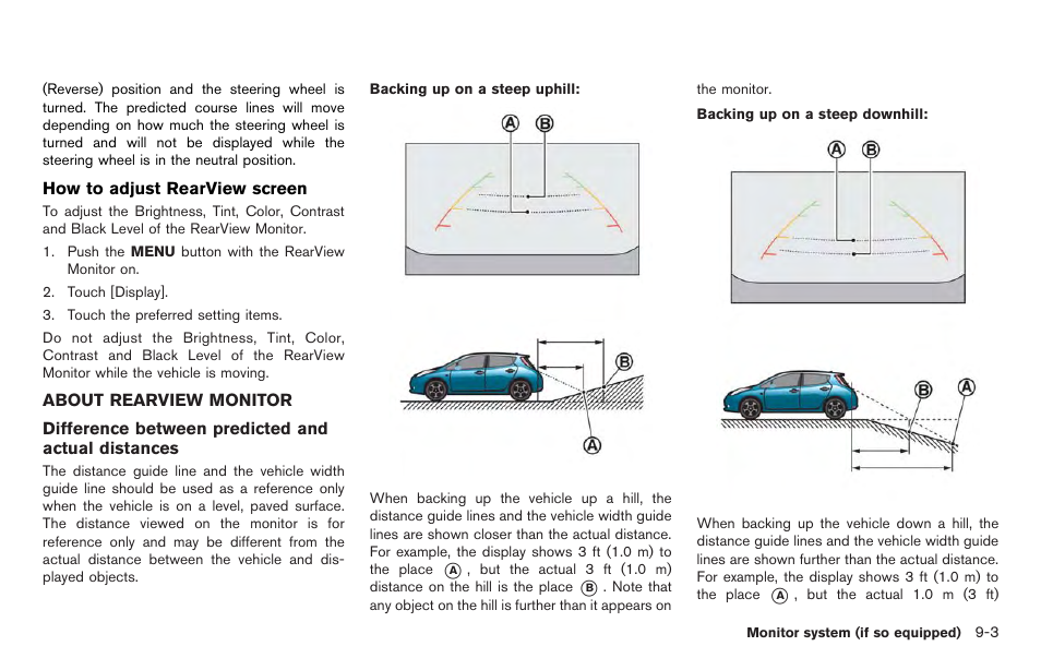 About rearview monitor -3 | NISSAN 2012 LEAF - Navigation System Owner's Manual User Manual | Page 207 / 259