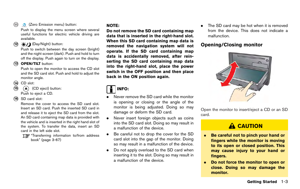 Caution | NISSAN 2012 LEAF - Navigation System Owner's Manual User Manual | Page 23 / 259