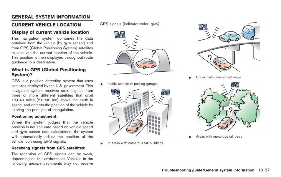 General system information -27, Current vehicle location -27 | NISSAN 2012 LEAF - Navigation System Owner's Manual User Manual | Page 239 / 259