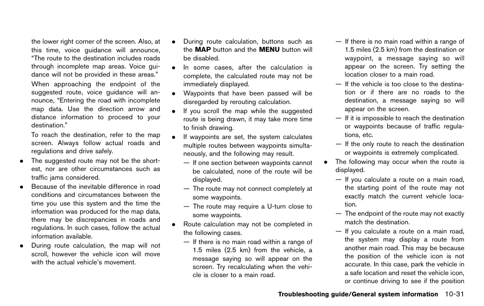 NISSAN 2012 LEAF - Navigation System Owner's Manual User Manual | Page 243 / 259