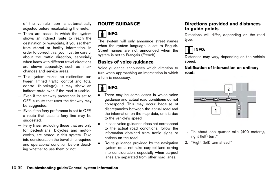 Route guidance -32 | NISSAN 2012 LEAF - Navigation System Owner's Manual User Manual | Page 244 / 259