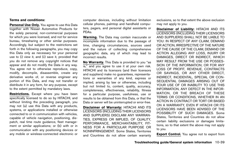 NISSAN 2012 LEAF - Navigation System Owner's Manual User Manual | Page 251 / 259