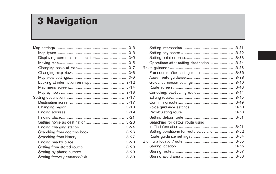 Navigation, 3 navigation | NISSAN 2012 LEAF - Navigation System Owner's Manual User Manual | Page 57 / 259