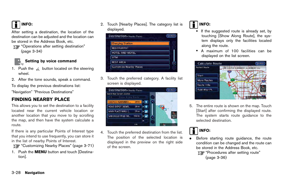 Finding nearby place -28 | NISSAN 2012 LEAF - Navigation System Owner's Manual User Manual | Page 84 / 259