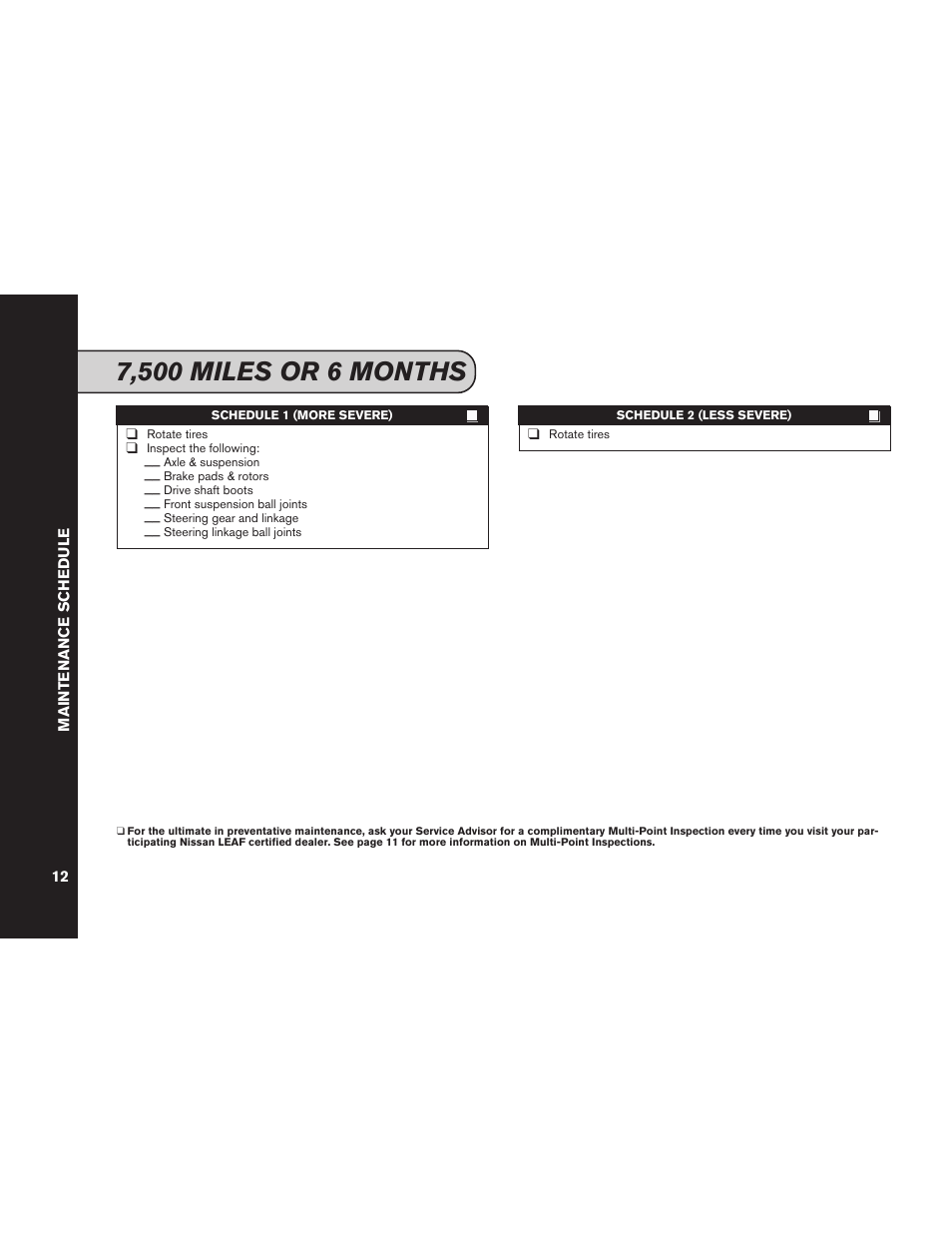 NISSAN 2012 LEAF - Service & Maintenance Guide User Manual | Page 14 / 40