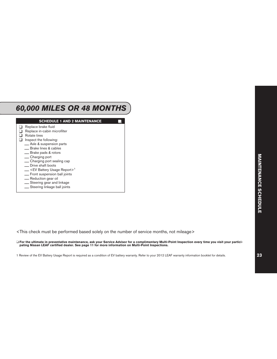 NISSAN 2012 LEAF - Service & Maintenance Guide User Manual | Page 25 / 40