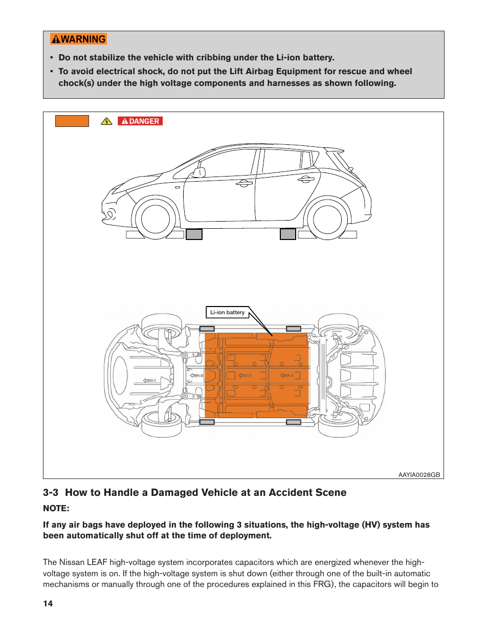 NISSAN 2012 LEAF - First Responder's Guide User Manual | Page 14 / 35