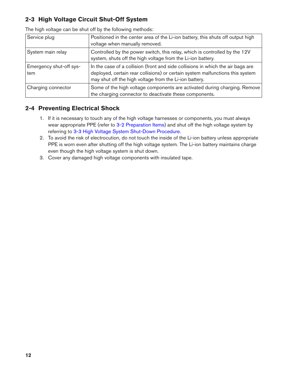 3 high voltage circuit shut-off system, 4 preventing electrical shock | NISSAN 2012 LEAF - Dismantling Guide User Manual | Page 12 / 42
