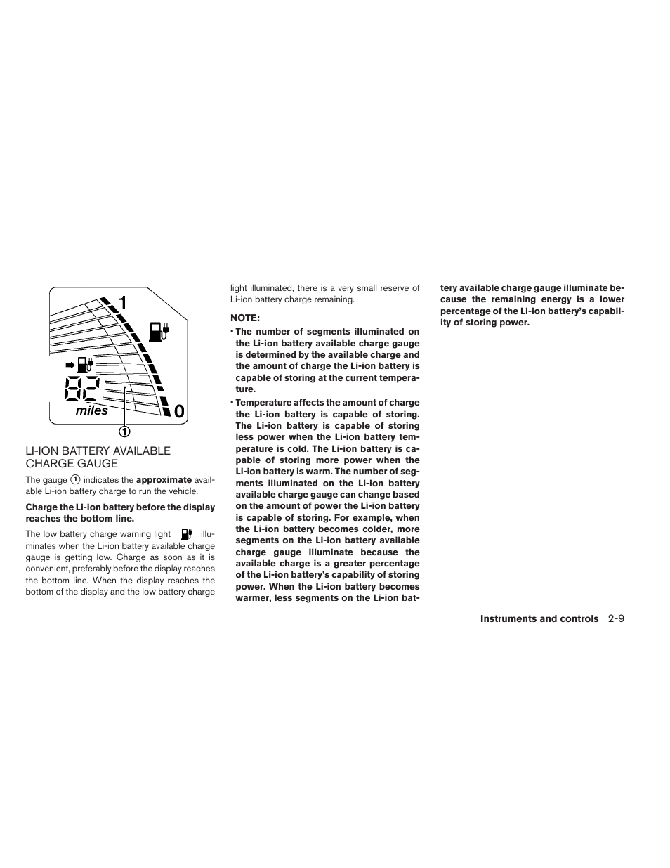 Li-ion battery available charge gauge -9 | NISSAN 2013 LEAF - Owner's Manual User Manual | Page 148 / 402