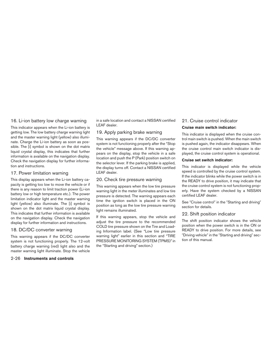 NISSAN 2013 LEAF - Owner's Manual User Manual | Page 165 / 402