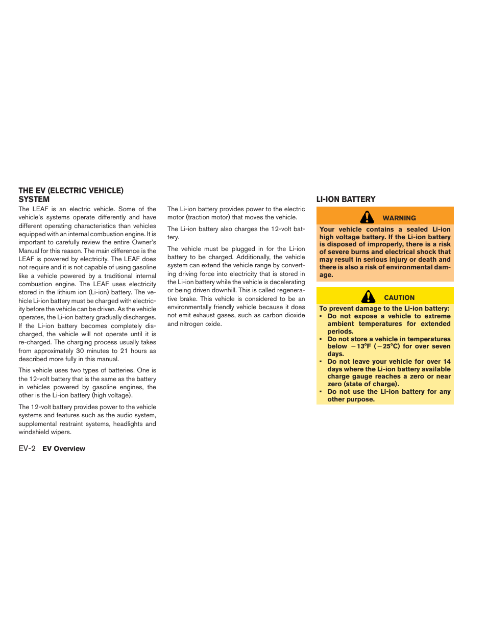 NISSAN 2013 LEAF - Owner's Manual User Manual | Page 21 / 402