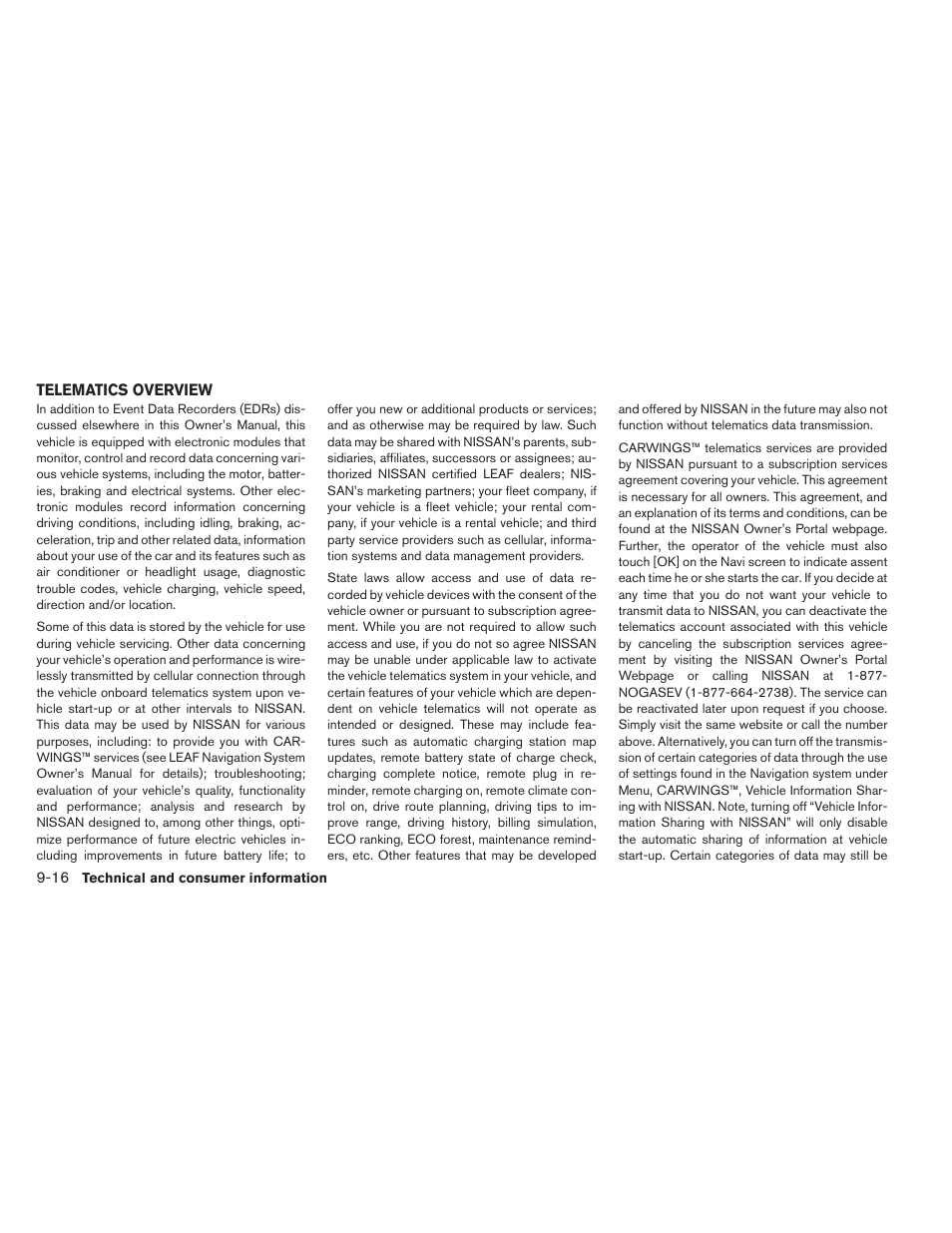 Telematics overview -16 | NISSAN 2013 LEAF - Owner's Manual User Manual | Page 383 / 402