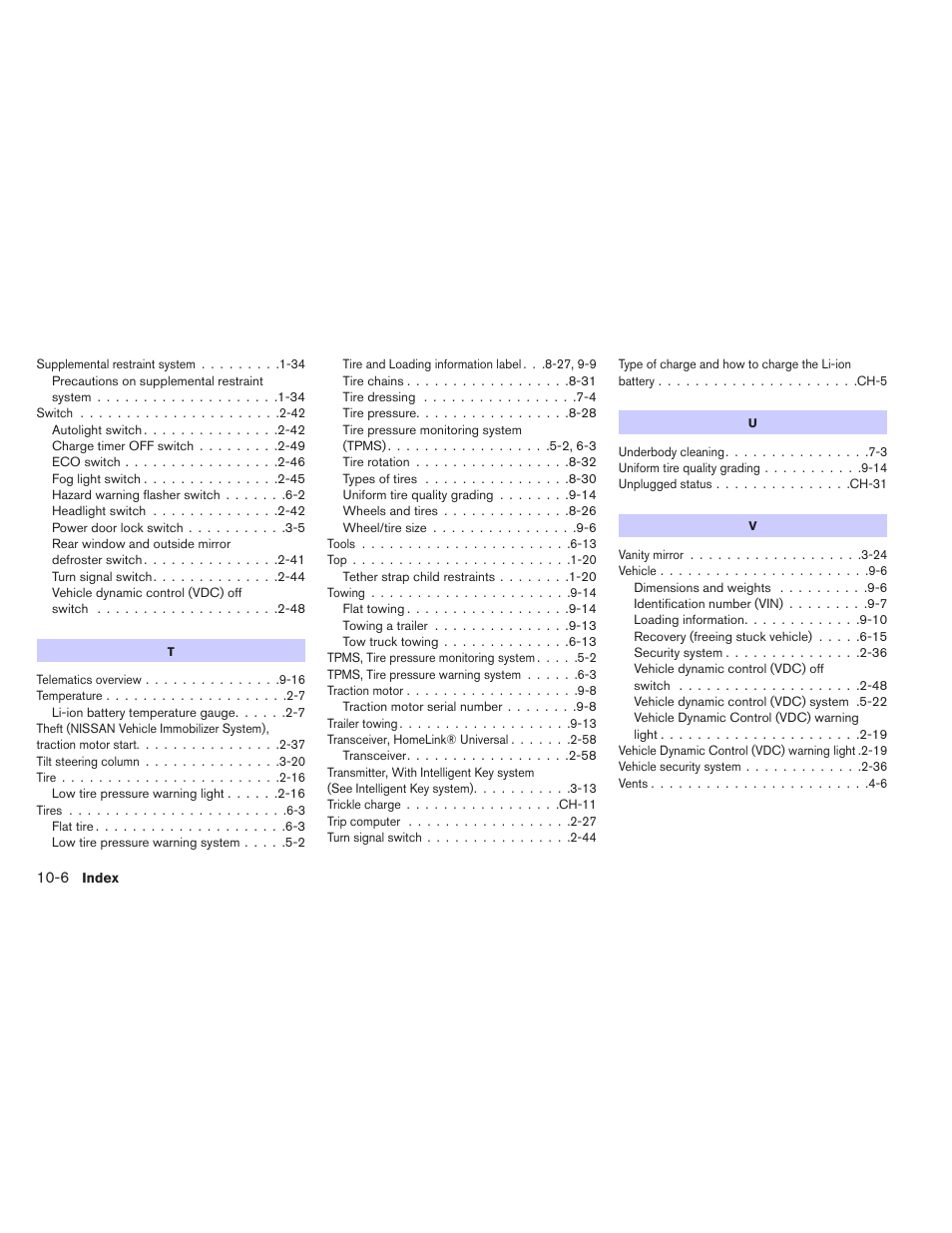 NISSAN 2013 LEAF - Owner's Manual User Manual | Page 391 / 402