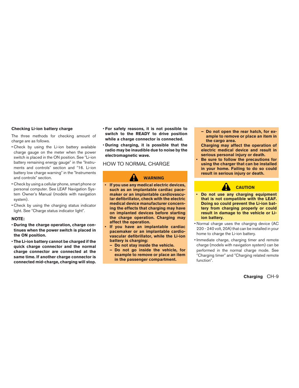 NISSAN 2013 LEAF - Owner's Manual User Manual | Page 58 / 402